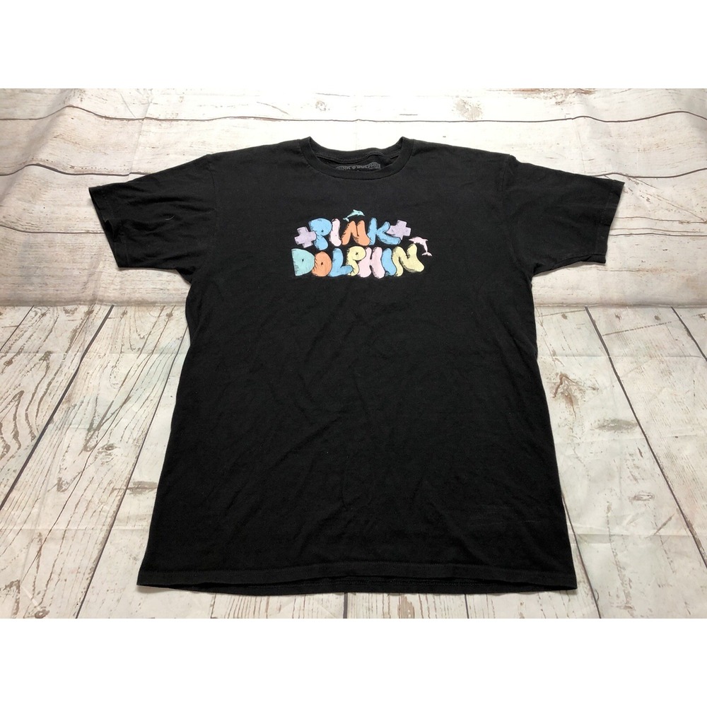 Pink + Dolphin Men's Tshirt Sz Large Legends At Our Craft Black